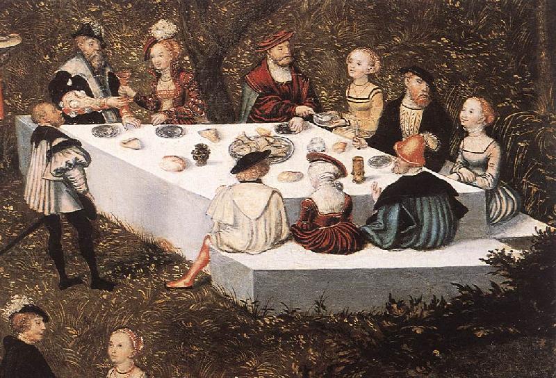 CRANACH, Lucas the Elder The Fountain of Youth (detail) fdg Germany oil painting art